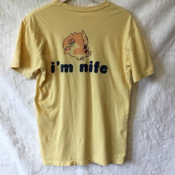 Next Level Apparel "I'm Nice" Yellow T-Shirt - Picture 8 of 10